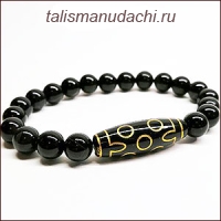 Браслет из агата с бусиной Дзи 7 глаз - слава, известность, успех