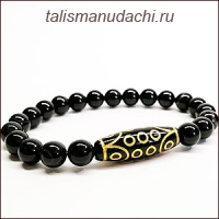 Браслет из агата с бусиной Дзи 21 глаз - исполнение желаний