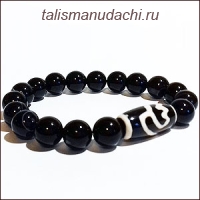 Браслет из агата с бусиной Дзи "Лотос" - красота, женственность и изобилие.