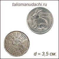 Китайская монета счастья «Кролик»