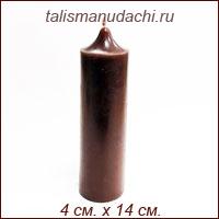Свеча - колонна коричневая (парафин).