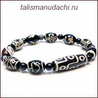 Браслет - талисман "Денежный магнит" с агатом (на обхват запястья 19 см.!)