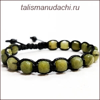 Браслет из байкальского нефрита (шамбала)