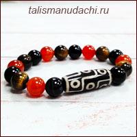 Браслет - талисман  для Скорпиона с бусиной Дзи 9 глаз - богатство и неожиданная удача