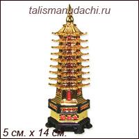 Пагода феншуй 9-ярусная золотая